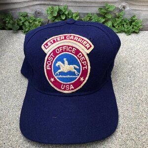 SLUGGERS ONLY Post Office Dept Hat USA 7 1/4 Letter Carrier Blue Fitted Cap​​